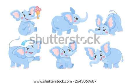 An Adorable Collection of Blue Elephants Designed Especially for Kids and Their Joyful Play