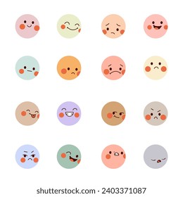 Adorable and colorful emoticon design