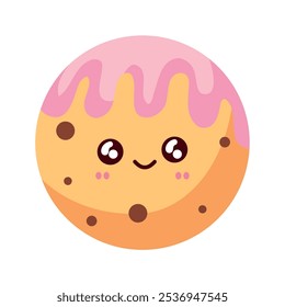 adorable cookie candy kawaii isolated