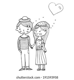 Adorable couple in love