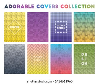 Adorable Covers Collection. Adorable geometric patterns, powerful vector illustration.