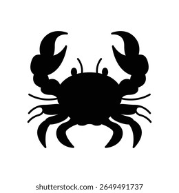 Adorable Crab Outline Vector, Simple Ocean Animal for Logos and Stickers.