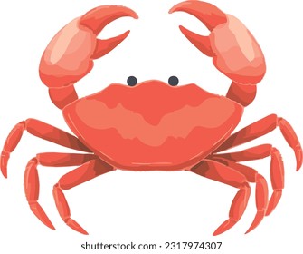 Adorable crab vector flat illustration