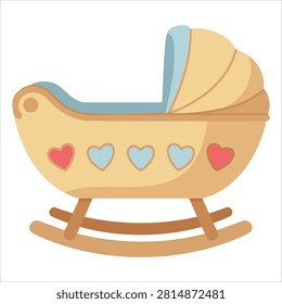 Adorable Cradle for Tiny Newborn Baby Girl or Boy Flat