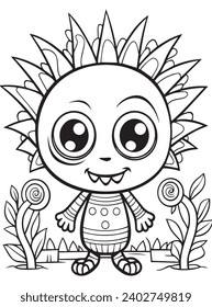 Adorable Creepy Mini-Monsters Coloring pqges