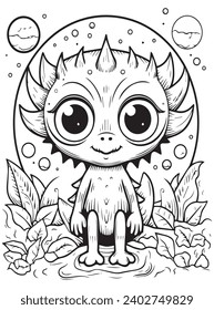 Adorable Creepy Mini-Monsters Coloring pqges