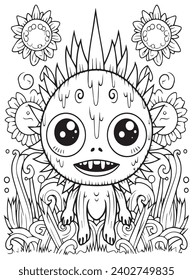 Adorable Creepy Mini-Monsters Coloring pqges