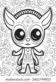 Adorable Creepy Mini-Monsters Coloring pqges