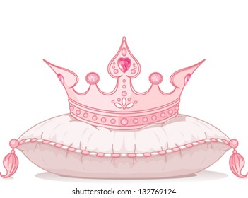 Adorable crown on the pillow