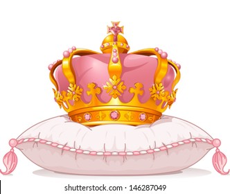 Adorable crown on the pillow