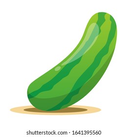 adorable cucumber mascot cartoon vector