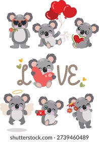 Adorable Cuddly Koala Bears in Love Collection

