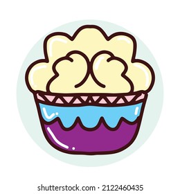 Adorable cupcakes element. vector illustration.