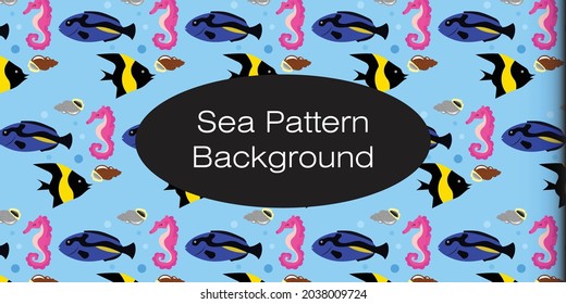Adorable Cute animal ocean pattern background. you can use printing, pillow, backcover