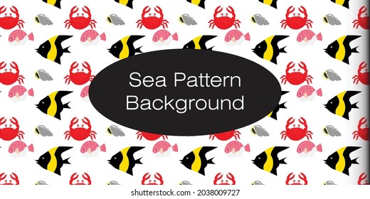 Adorable Cute animal ocean pattern background. you can use printing, pillow, backcover