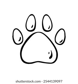 Adorable and Cute Animal Paw Print Illustration Suitable for Pets and Nature Themes