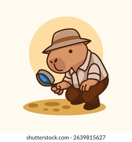 Adorable Cute Capybara Adventure Set Illustration Design