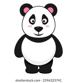 An adorable Cute Cartoon Panda Character designed specifically for engaging Childrens Media
