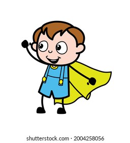 Adorable Cute Cartoon Super Boy