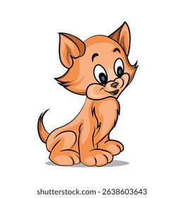 Adorable cute cat animal vector illustration