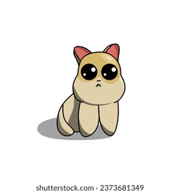 adorable cute cat with cute round eyes