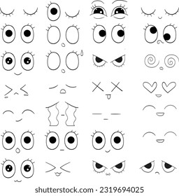 adorable cute emoji cartoon expression animation emotion set badge line iso
