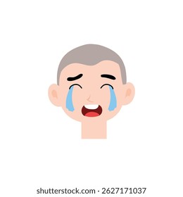 Adorable cute expression boy cartoon