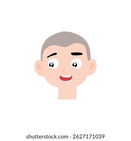 Adorable cute expression boy cartoon