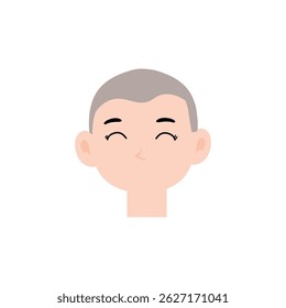 Adorable cute expression boy cartoon