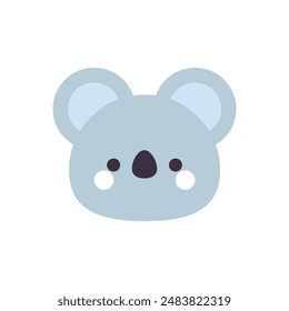 Adorable cute koala are suitable for designing children's books, stickers and teaching media icons