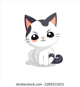 Adorable Cute Little Cat Vector Art
