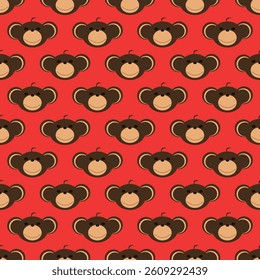 Adorable Cute Monkey Vector Seamless Pattern Digital Paper for Children's Nursery, Baby Shower Decorations, Scrapbooking, Kids Room Wallpaper, Fabric, Wrapping Paper, and Fun Jungle-Themed Crafts