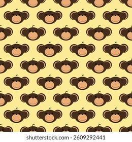 Adorable Cute Monkey Vector Seamless Pattern Digital Paper for Children's Nursery, Baby Shower Decorations, Scrapbooking, Kids Room Wallpaper, Fabric, Wrapping Paper, and Fun Jungle-Themed Crafts