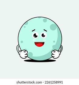Adorable Cute Moon Character Vector Illustration