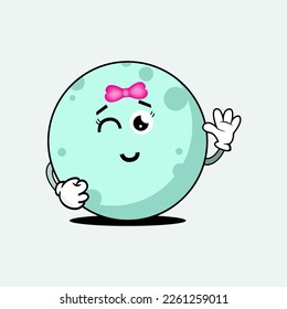 Adorable Cute Moon Character Vector Illustration