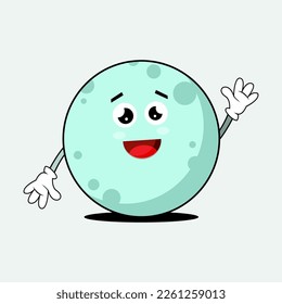 Adorable Cute Moon Character Vector Illustration