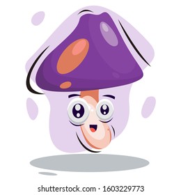 adorable cute mushroom mascot premium vector