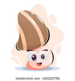 adorable cute mushroom mascot premium vector