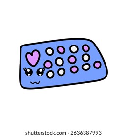 Adorable cute pallete eyeshadow, spray character cartoon