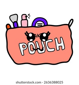Adorable cute pallete eyeshadow, spray character cartoon