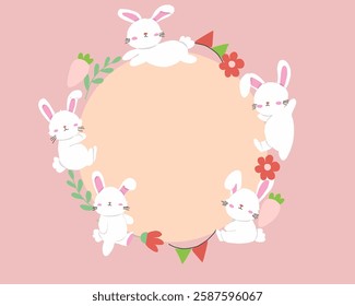 Adorable and Cute White Bunny Wreath