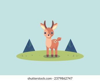 Adorable deer baby vector template design