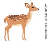 Adorable deer design over white