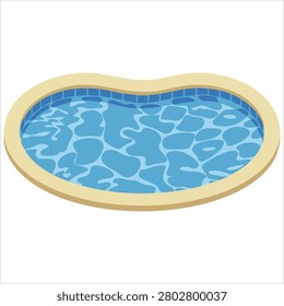 Adorable design of scalable art of the pool blue pool outdoors swimming