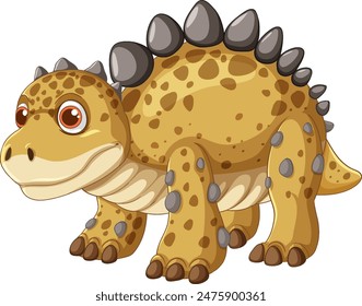 Adorable dinosaur with spikes and spots