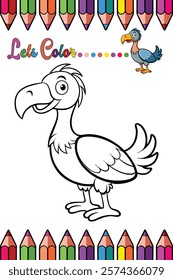  Adorable Dodo Bird Coloring Page for Kids - Fun and Printable Cartoon Flightless Bird Outline for Learning