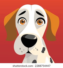 Adorable dog cartoon vector illustration, playful and cute dog emblem design.