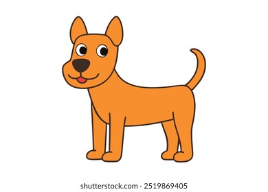 Adorable dog cartoon vector illustration perfect for t-shirts posters and cards great for pet lovers and children vibrant and playful design.