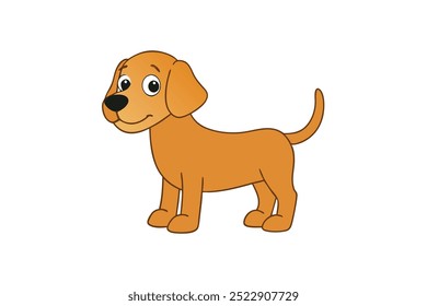 Adorable dog cartoon vector illustration perfect for t-shirts posters and cards great for pet lovers and children vibrant and playful design.