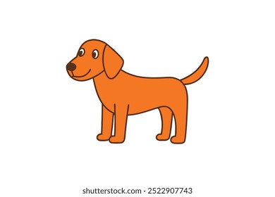 Adorable dog cartoon vector illustration perfect for t-shirts posters and cards great for pet lovers and children vibrant and playful design.